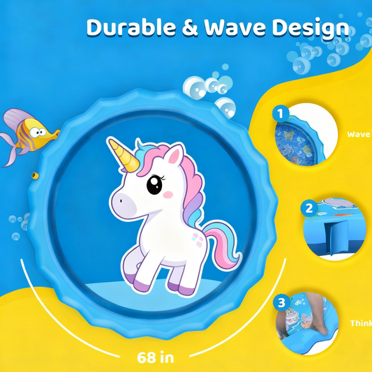 Finditop Splash Pad Inflatable Water Games for Summer