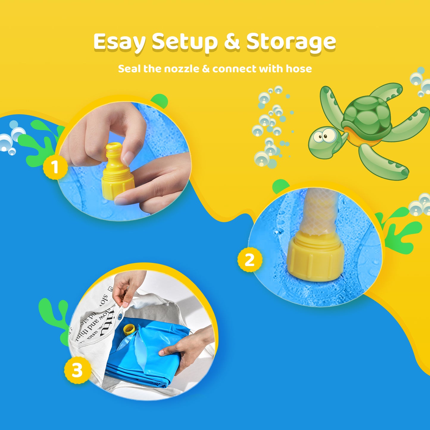 Finditop Splash Pad Inflatable Water Games for Summer