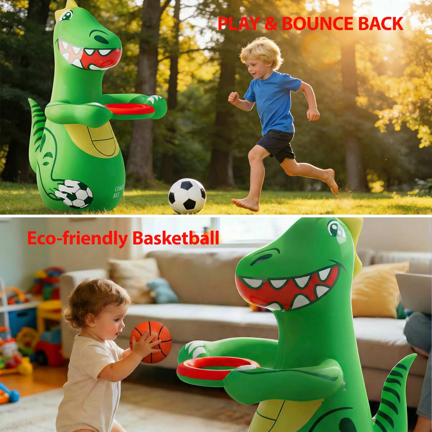 Dinosaur Inflatable Punching Bag for Kids